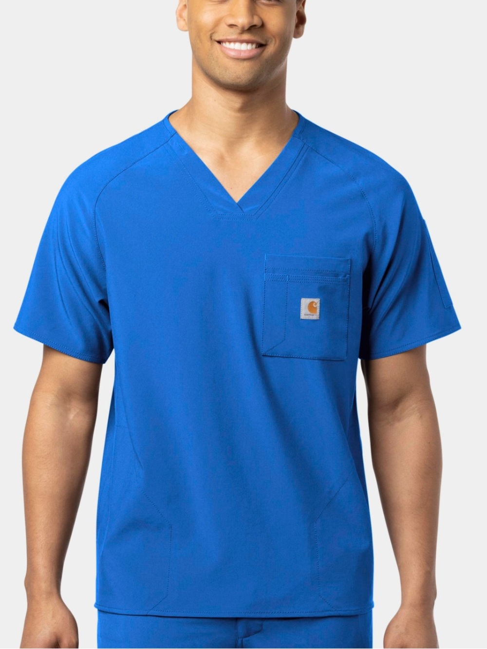 CARHARTT Cross-Flex Men's V-Neck Scrub Top Blue Large NWT